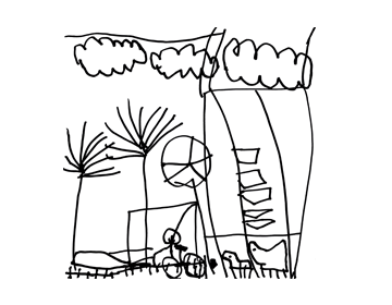 Kindergarten Frieda Zeichnung